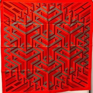 auth HERMES 90 Square Scarf made in France 100% silk